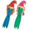 6 Pack Bulk 12 Inch- Luau Party Tropical Parrots, Asst colors